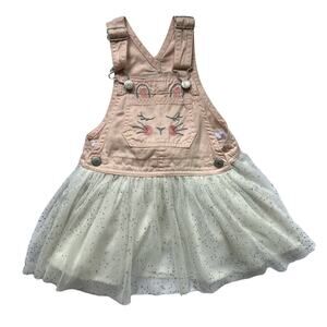 OshKosh‎ B'Gosh Sparkle Bunny Jumper Dress Toddler Girls Size 3T EUC